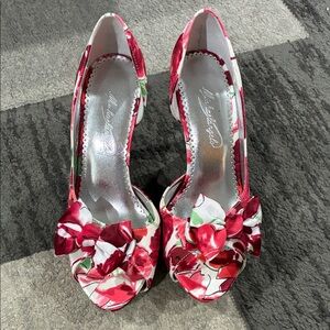 Michaelangelo Red Floral Heels
